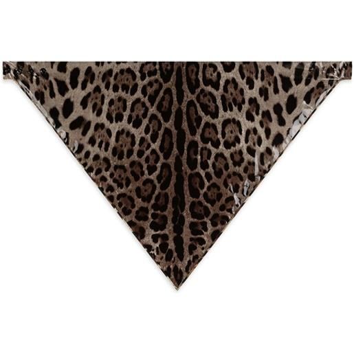 Dolce & Gabbana foulard leopardato - marrone