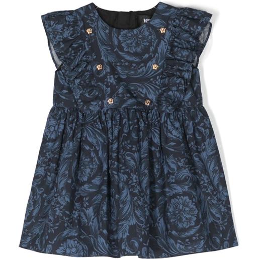 Versace Kids abito con stampa barocca - blu