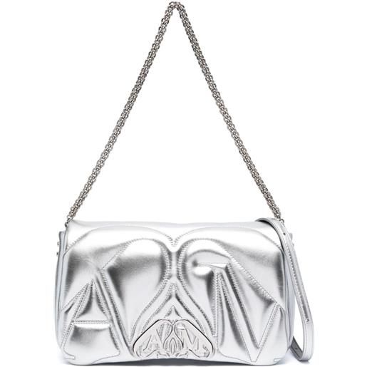 Alexander McQueen borsa a spalla the seal mini - argento
