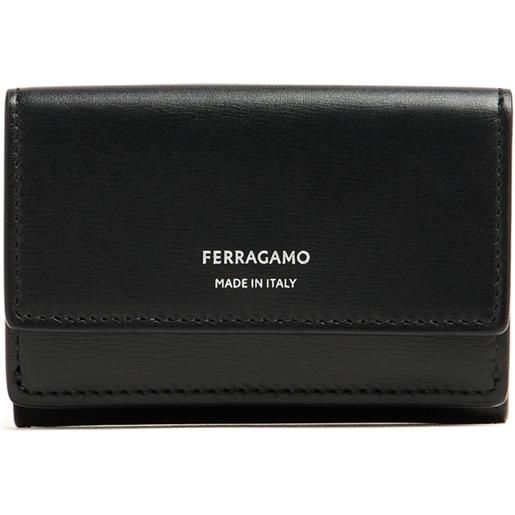 Ferragamo portafoglio classic tri-fold - nero