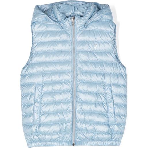 Herno Kids gilet imbottito con placca logo - blu