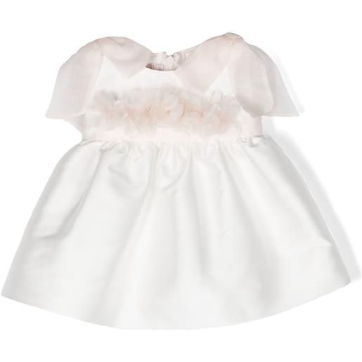 La Stupenderia abito con applicazione a fiori - bianco