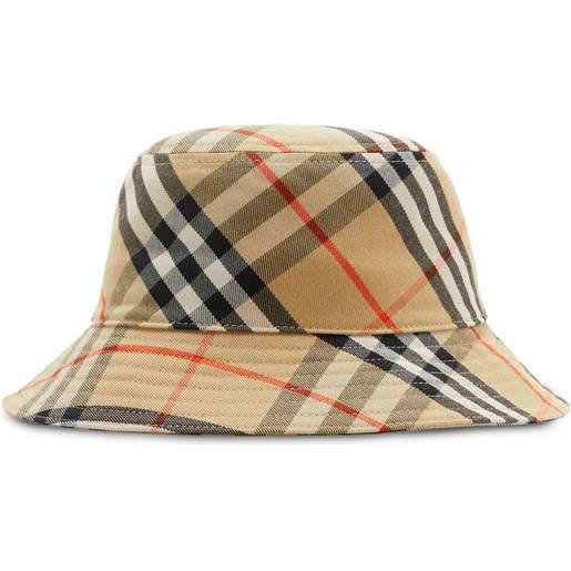 Burberry cappello bucket con motivo vintage check - toni neutri