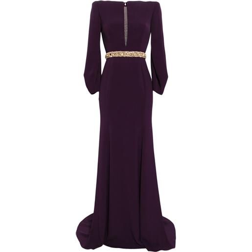 Jenny Packham abito da sera layla con cristalli - viola
