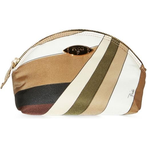PUCCI trousse make up con stampa - marrone