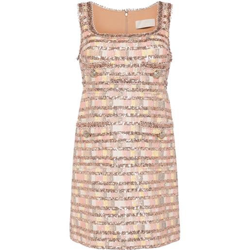 Elie Saab abito mini camaleonte con paillettes - toni neutri