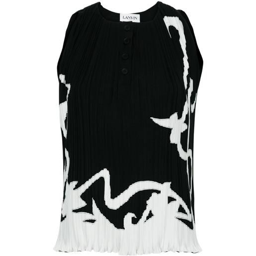 Lanvin blusa con stampa astratta - nero