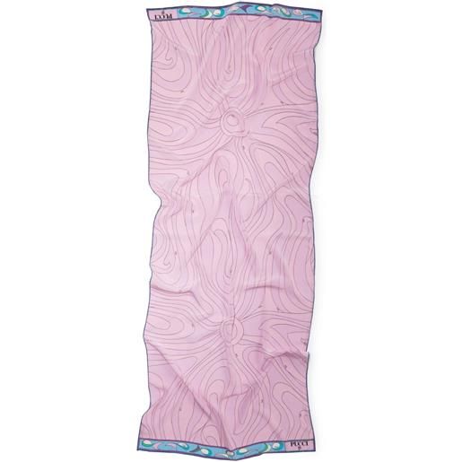 PUCCI foulard con stampa marmo pesci - rosa