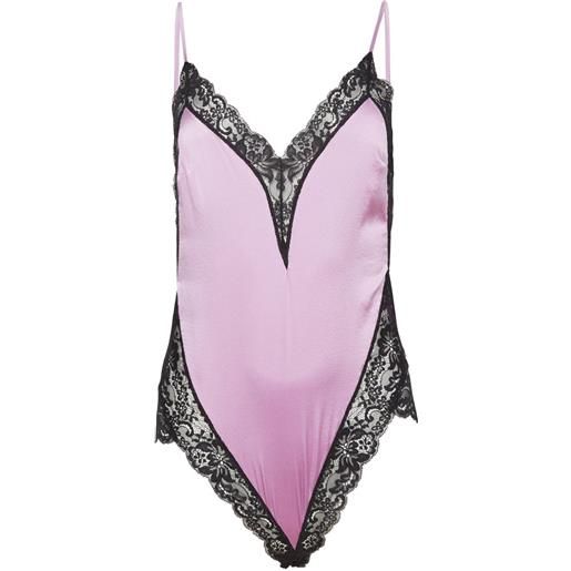 Fleur Du Mal body venus con pizzo - viola