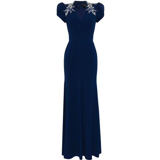 Jenny Packham abito da sera aries con cristalli - blu