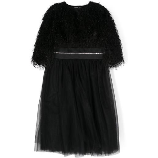 Monnalisa set abito con strass - nero
