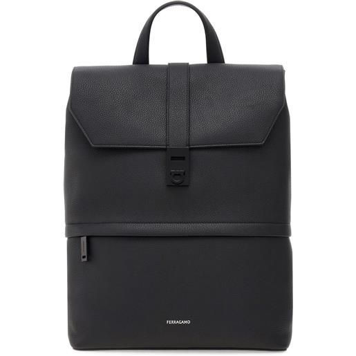 Ferragamo zaino con logo - nero