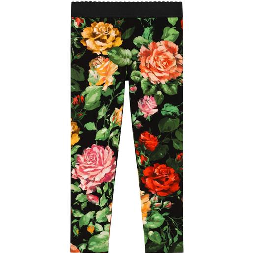 Dolce & Gabbana Kids leggings con stampa - nero