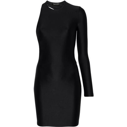 Balenciaga abito corto asimmetrico - nero
