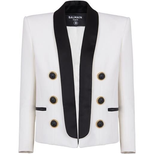 Balmain blazer aperto - bianco