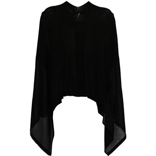 Masnada blusa drappeggiata - nero