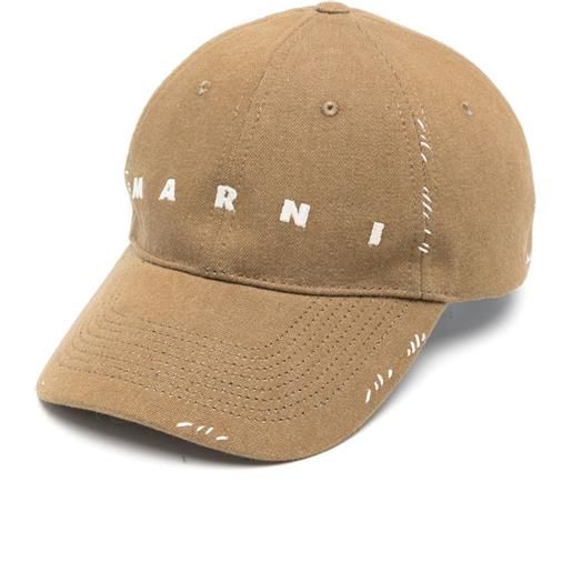 Marni cappello con ricamo - verde