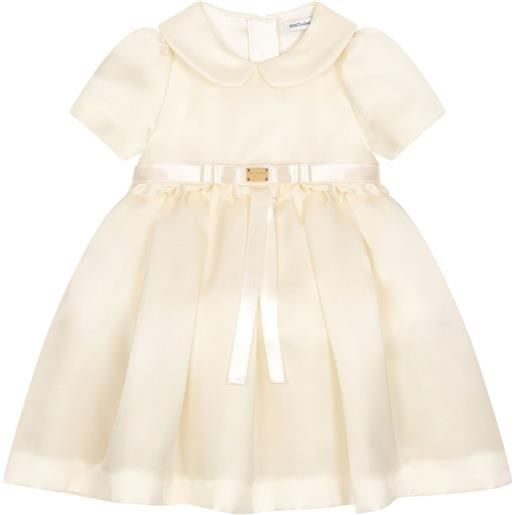 Dolce & Gabbana Kids abito con logo - toni neutri