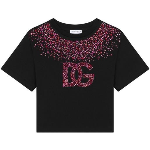 Dolce & Gabbana Kids t-shirt con logo dg - nero