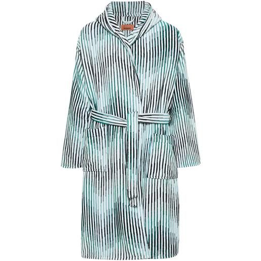 Missoni Home vestaglia con motivo a zigzag - blu
