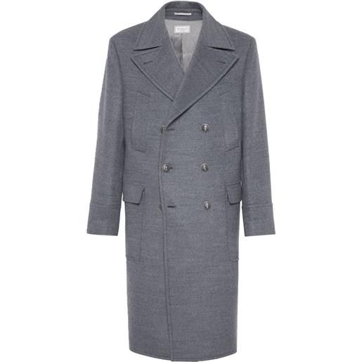 Brunello Cucinelli cappotto doppiopetto - grigio
