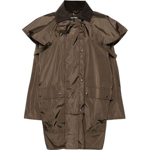 Prada giacca con colletto a coste - marrone