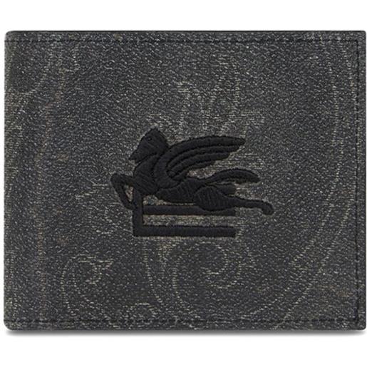 ETRO portafoglio pagaso con stampa - nero