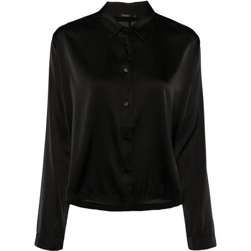 Transit camicia con inserti - nero