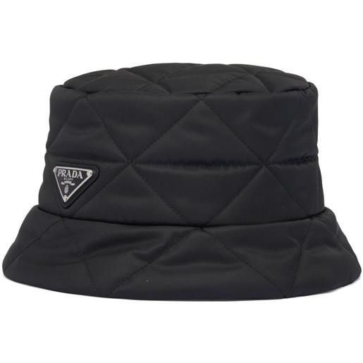 Prada cappello bucket con logo - nero