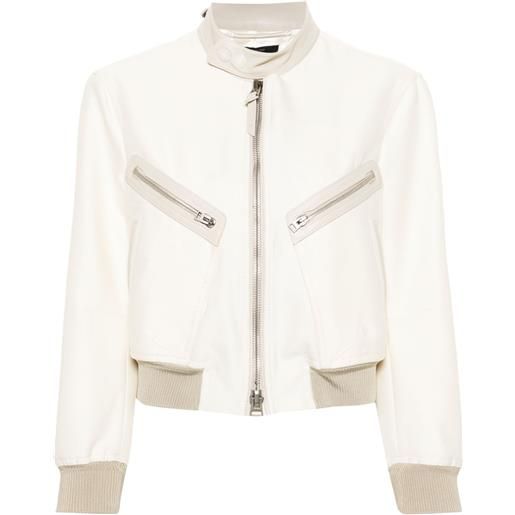 TOM FORD giacca con rifinitura a contrasto - toni neutri