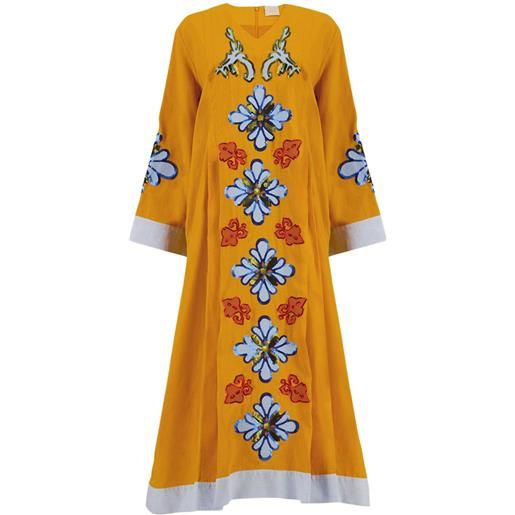 PAULA abito lungo crystal - arancione