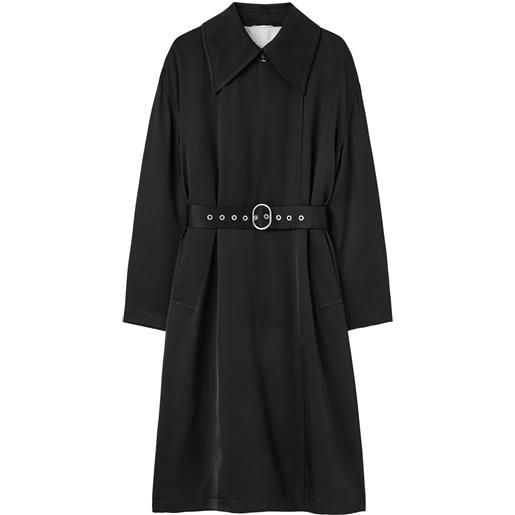 Jil Sander trench con cintura - nero