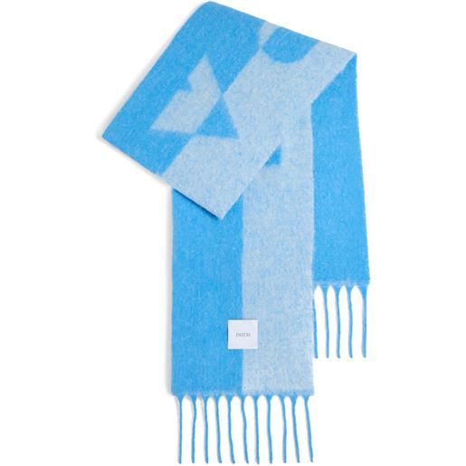 Patou sciarpa con intarsio - blu