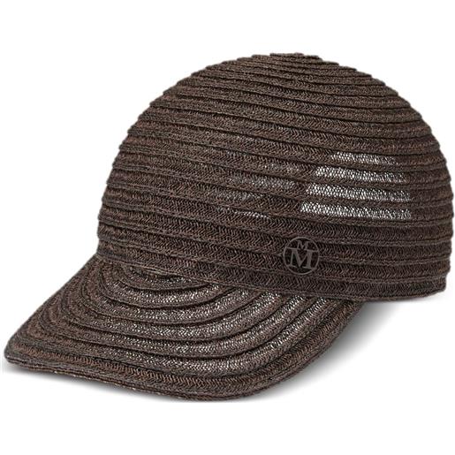 Maison Michel cappello da baseball tiger - marrone
