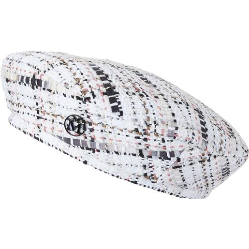 Maison Michel basco new billy in tweed - bianco