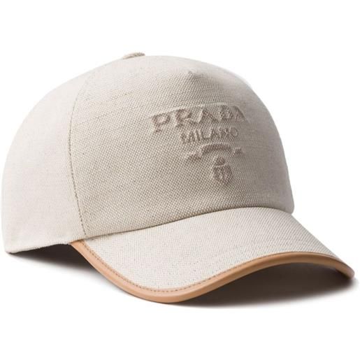 Prada cappello da baseball con logo - toni neutri