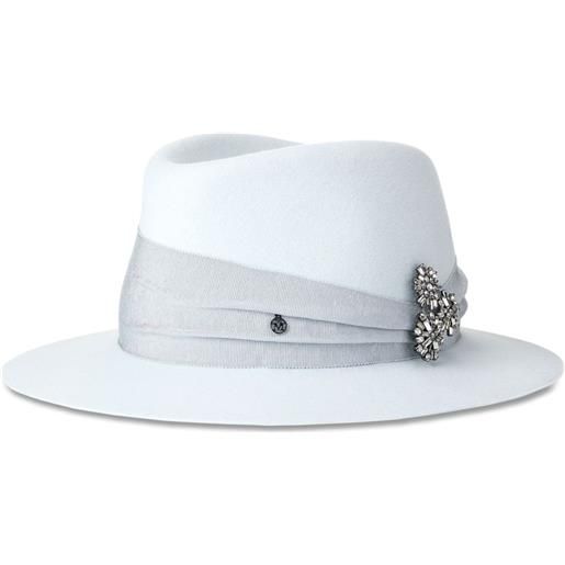 Maison Michel fedora andré con applicazione - blu