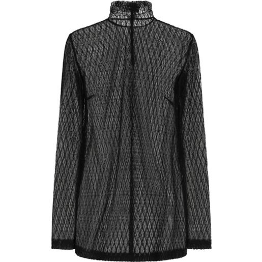 Dolce & Gabbana blusa a collo alto - nero