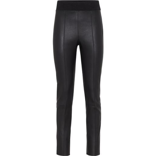Brunello Cucinelli leggings in pelle - nero