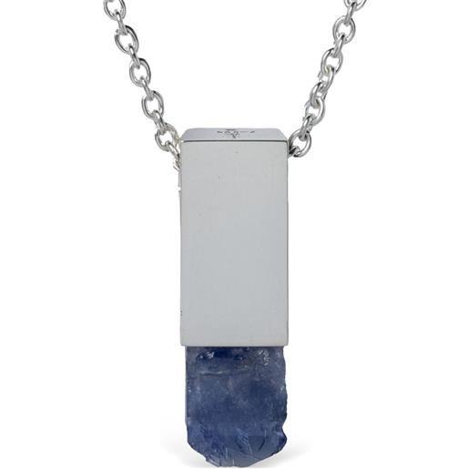 Collana con ciondolo Halo con pietre preziose e diamanti a 4 punte 5,75 carati