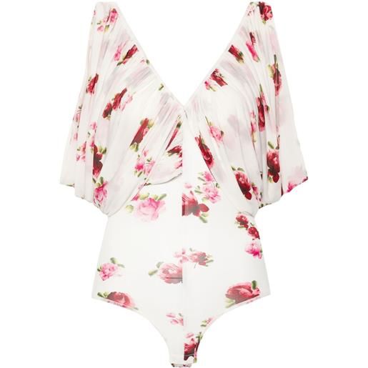 Magda Butrym body con scollo a v - bianco