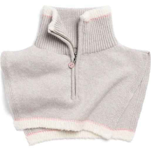 Barrie sciarpa in shearling con zip - toni neutri