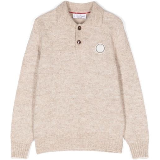 Brunello Cucinelli Kids maglione con applicazione - toni neutri