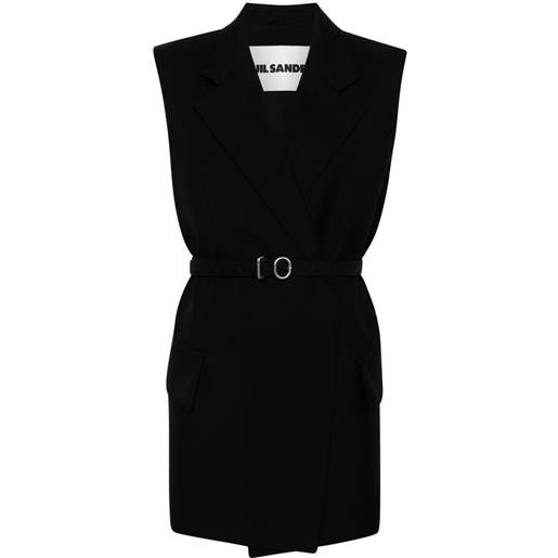 Jil Sander cappotto smanicato - nero