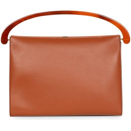 DRIES VAN NOTEN borsa tote grande in pelle - marrone