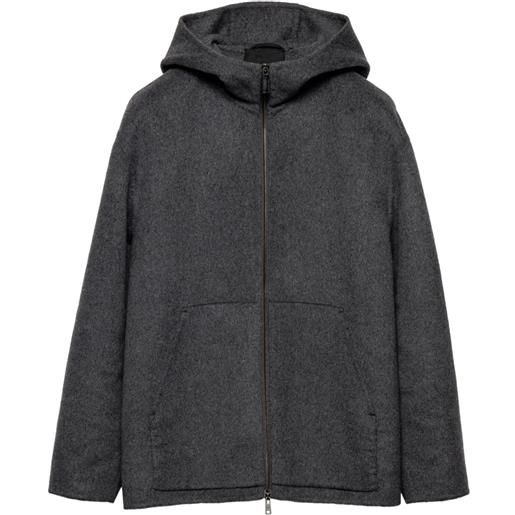 Prada cappotto con zip - grigio