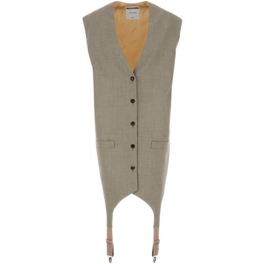 Moschino gilet con scollo a v - toni neutri