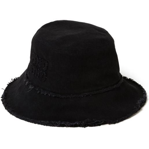 Miu Miu cappello bucket con applicazione - nero