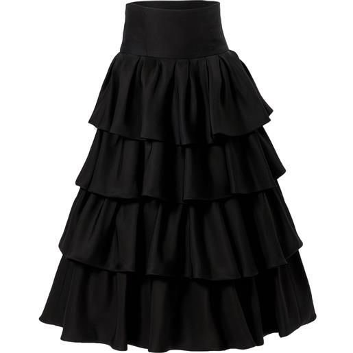 Carolina Herrera gonna midi con balze - nero