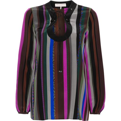 PUCCI blusa in seta - marrone